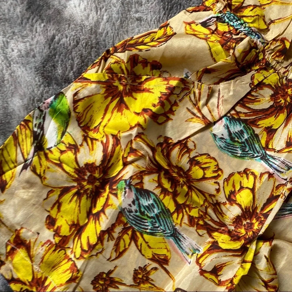 SILK✨Smith Cutout Back Tropical Romper